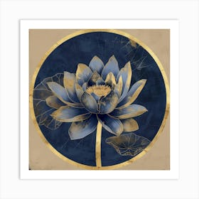 Lotus Flower Canvas Print Art Print