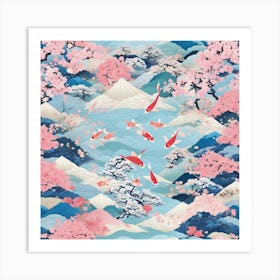 Japanese Koi Art Print