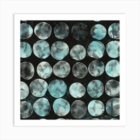 Blue Circles 1 Art Print