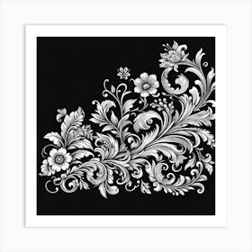 Ornate Floral Design 8 Art Print