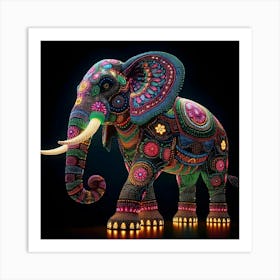 Elephant In The Dark Art Print