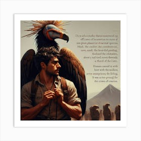 Man With An Eagle Art Print