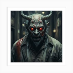 Scary Monsters Creatureshorrorgloomy Atmosphe Art Print