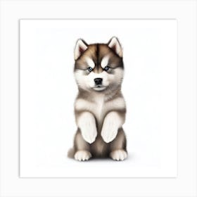 Husky Puppy Art Print