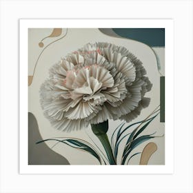 Carnation Motherhood Abstract Wall Design Art Print