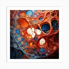 Xhl7071 A Close Up Image Of Red Blue And Orange Paint In The St 07a9ffb7 D5f8 4a11 9cad 20e1ae05bca3 Art Print