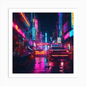 Neon City Art Print