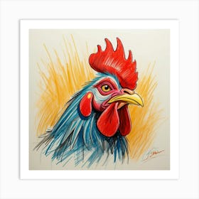 Rooster 12 Art Print