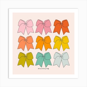 Rainbow Bows Art Print