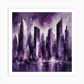 Cityscape Canvas Print 1 Art Print