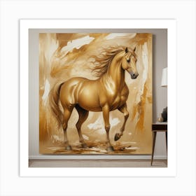 Golden Horse 11 Art Print