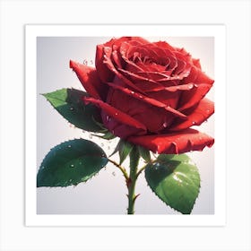 Red Rose Art Print