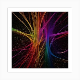 Abstract Rainbow Background Art Print