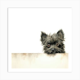 Black And White Terrier Art Print