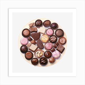 Chocolates On A Plate 7 Art Print