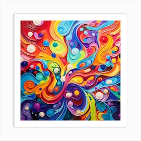 Abstract Colorful Abstract Painting 2 Art Print