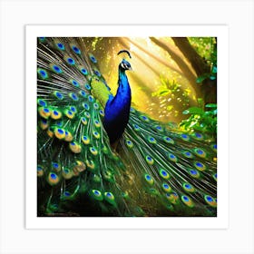 Peacock art print 1 Art Print