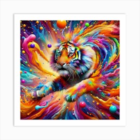 Colorful Tiger 1 Art Print