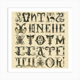 Ornate Lettering Art Print