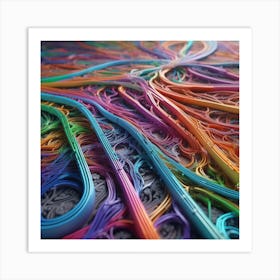 Colorful Wires 6 Art Print