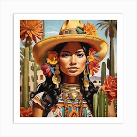 Mexican Woman Art Print