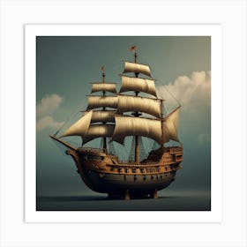 Default Create Unique Design Of Ship 3 Art Print