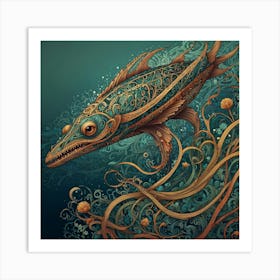 Mermaid Fish 1 Art Print