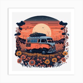 Vw Camper Van Art Print