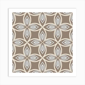 Old Citadel - East Fork Autumnal Ornament - Art Deco Cozy Neutral Softly Pattern - Dusty Morel Eggshell Light Panna Cotta 1 Art Print