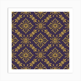 Purple Seamless Pattern Art Print