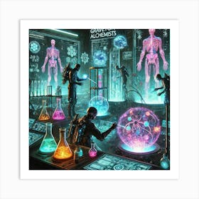 A Sci Fi Depiction Of Graviton Alchemists, A Speci Art Print