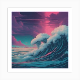 Wave In The Sky Art Print