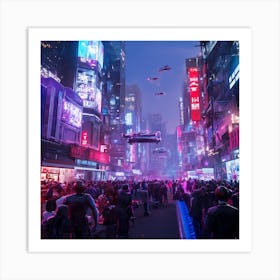 Futuristic Cityscape 2 Art Print