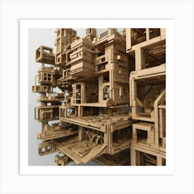 City Made Of Cardboard Art Print