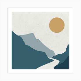 River In The Mountains Art Print