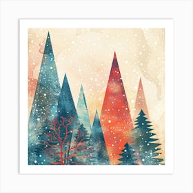 Snowy Mountains Art Print