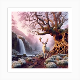 Deer In The Forest 32 Art Print