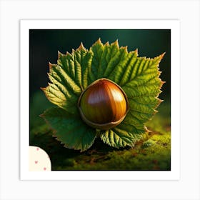 Hazelnut leaf Art Print