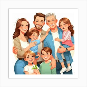 Happy Family Art Print