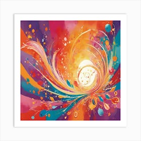 Abstract Swirl Art Print