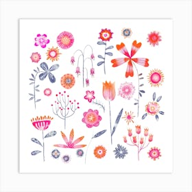 Garden of Imaginary Flowers Art Print