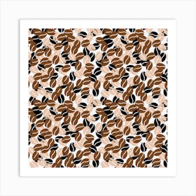 Coffee Beans Pattern Art Print