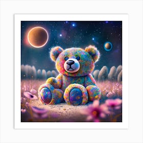 Teddy Bear In Space 3 Art Print