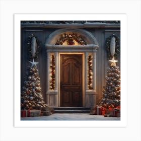 Christmas Door 172 Art Print