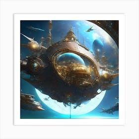 Futuristic Spaceship 1 Art Print