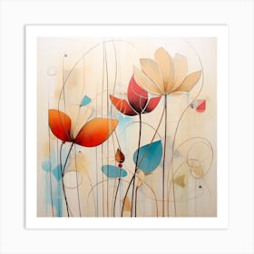 Abstract Floral Painting 8 Art Print