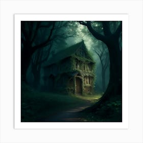 Abandoned in the woods Art Print