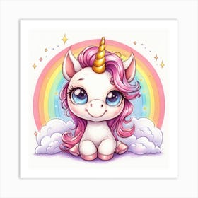 Cute Unicorn 2 Art Print