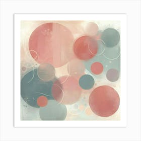 Abstract Circles Canvas Print 1 Art Print