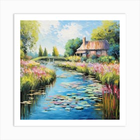 Brushstroke Beauty: Monet's Floral Dreams Art Print